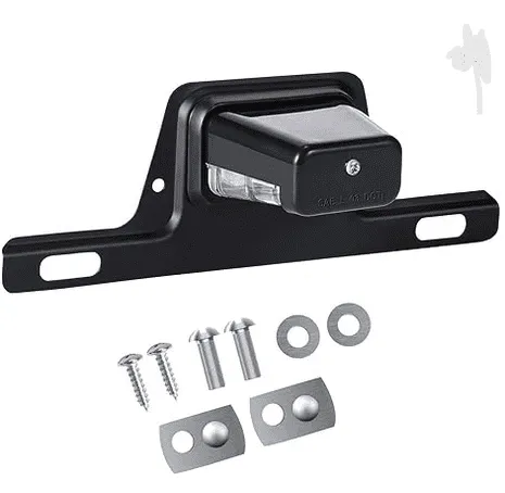 License plate bracket with light