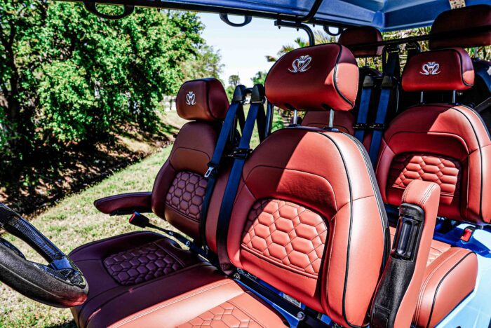 2025-Venom-LIFTED-Strike-6P-Coastal-Blue-and-Brown Front Seats